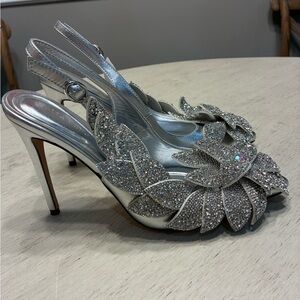 Elegant Silver High Heels by Azalea wang.